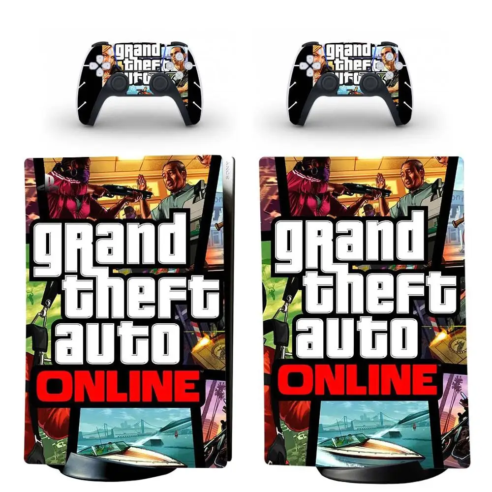 Grand Theft Auto V GTA 5 PS5 Digital Edition Skin Sticker Decal for PlayStation Console and Controllers Vinyl | Электроника