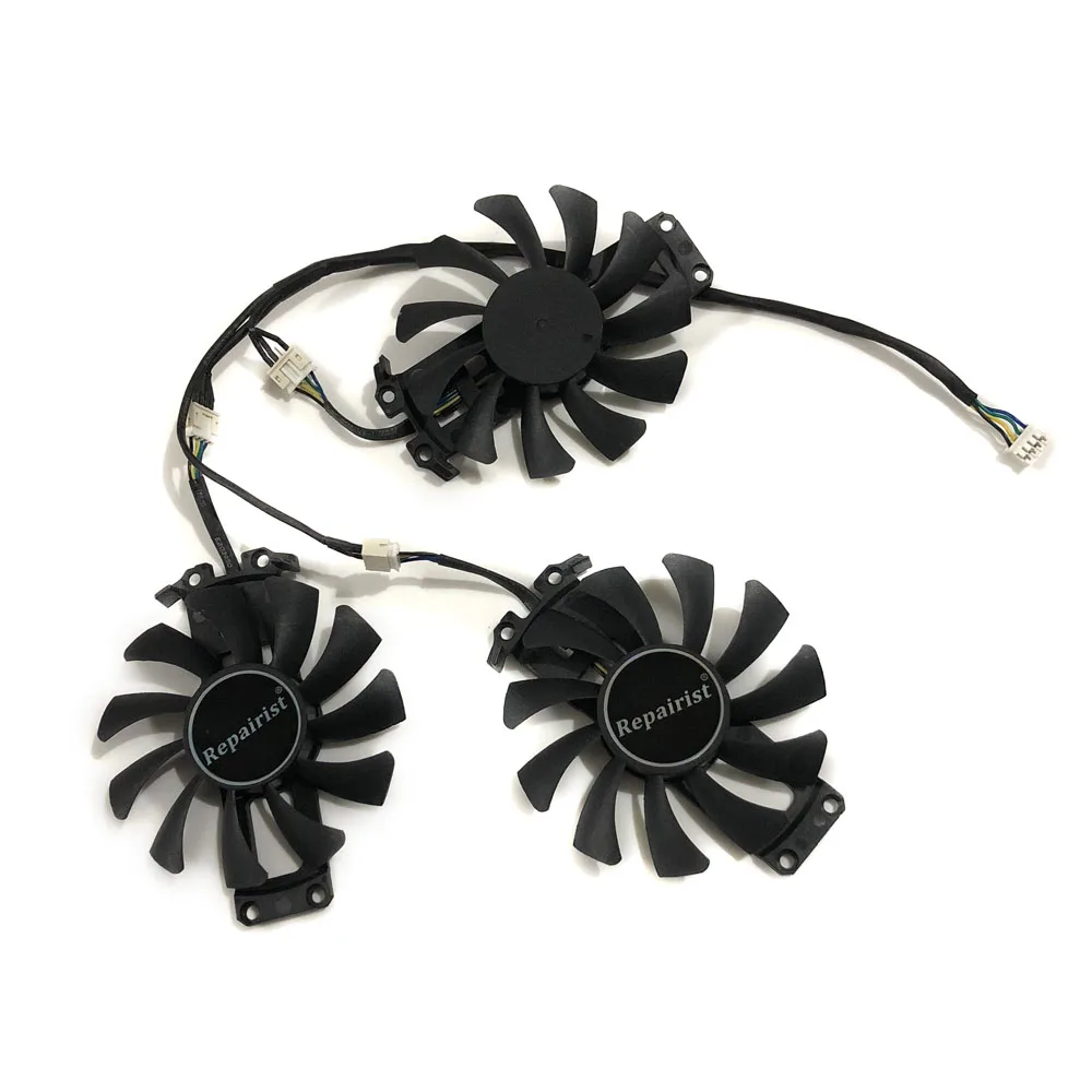 3PCS 75 мм 4Pin Apistek GA81S2U 12 В 0.38A GTX 960 кулер вентилятор для ZOTAC GTX960 4G PCI-EDC Видеокарта охлаждения как замена - Цвет лезвия: 3PCS