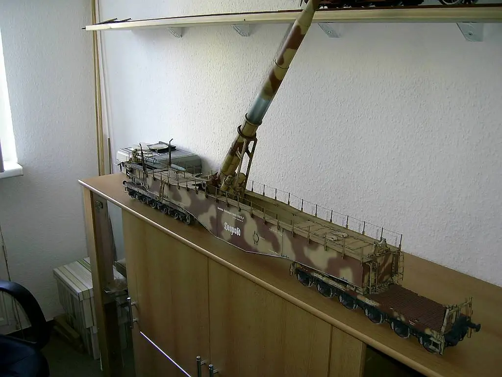 1:35 масштаб WW II Германия K5 Железнодорожный пистолет Leopold модель DIY 3D бумажные