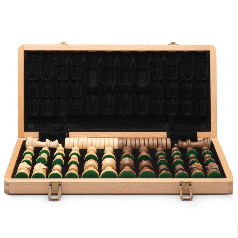 New Top Grade Refined Wooden Folding Large Chess Set Checkers Solid Wood Maple Chessboard Entertainment Board Game Children Gift | Спорт и
