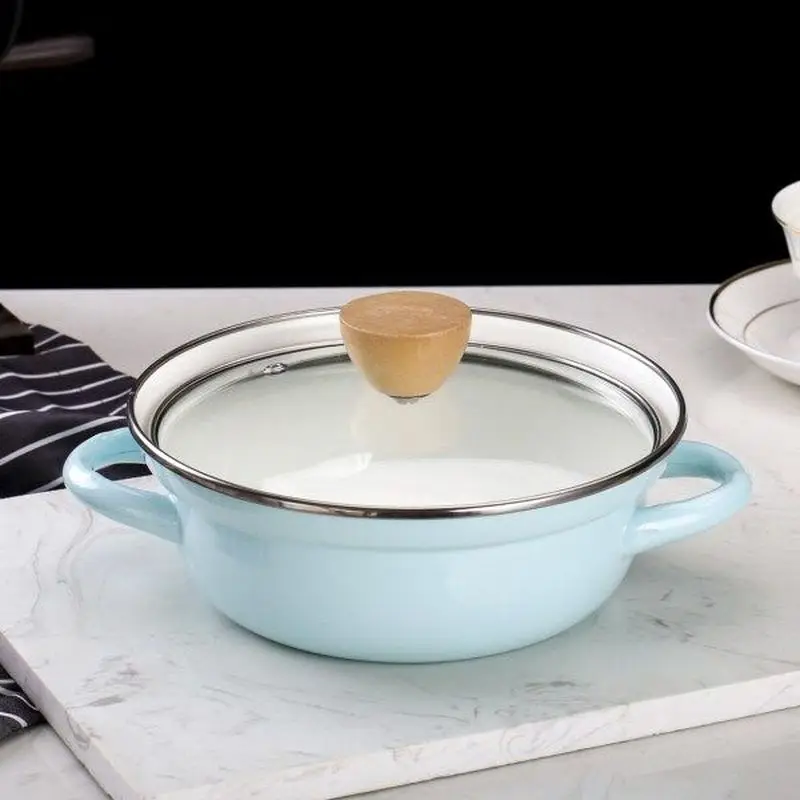 

Enamel Soup Pot Enamel Small Pot Pot Soup Pot Baby Pot Noodle Pot Gas Stove Universal Cookware Hogar Cocina Kitchen Pot Wok