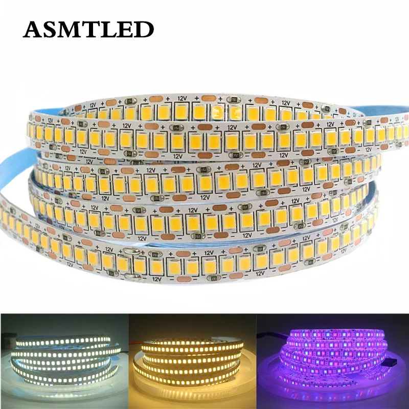5 м Светодиодная лента 2835 SMD 12 В 24 постоянного тока 300/600/900/1200 светодиодов