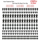 190 шт., автомобильные пластиковые заклепки-фиксаторы