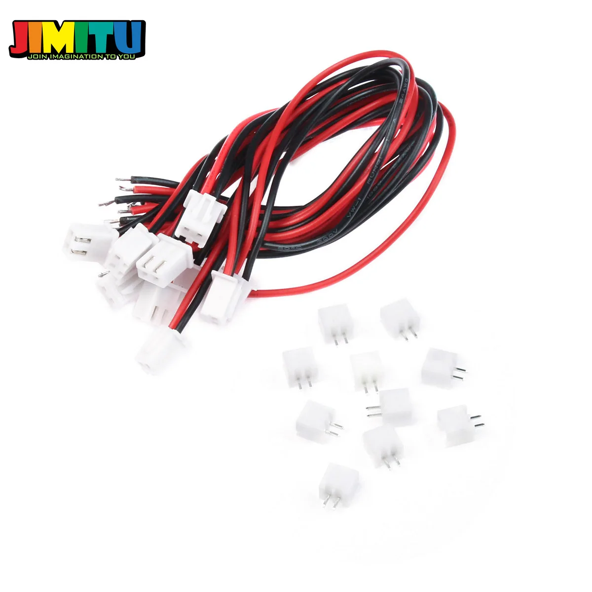 10 комплектов штекеров Mini Micro 2 Pin JST XH 54 мм с проводами 24AWG соединительный кабель