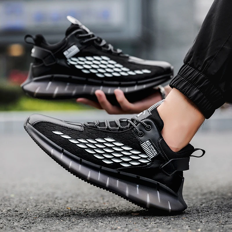 

Spring/Autumn Training Shoes For Men Orange Black Walking Jogging Sneakers Brand Man Athletic Shoes Men Wearable Mens Trainers