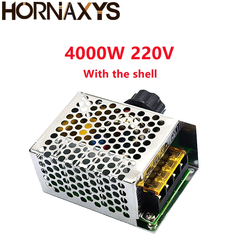 2000/4000W High Power Thyristor Electronic Voltage AC 220V Regulator Dimming Speed Temperature Regulation with Insurance Shell |