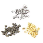 Бусины медные обжимные для ожерелья, браслета, 200 шт., 2 мм