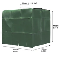 Green 1000 liters IBC container aluminum foil waterproof and dustproof cover rainwater tank Oxford cloth UV protection cover