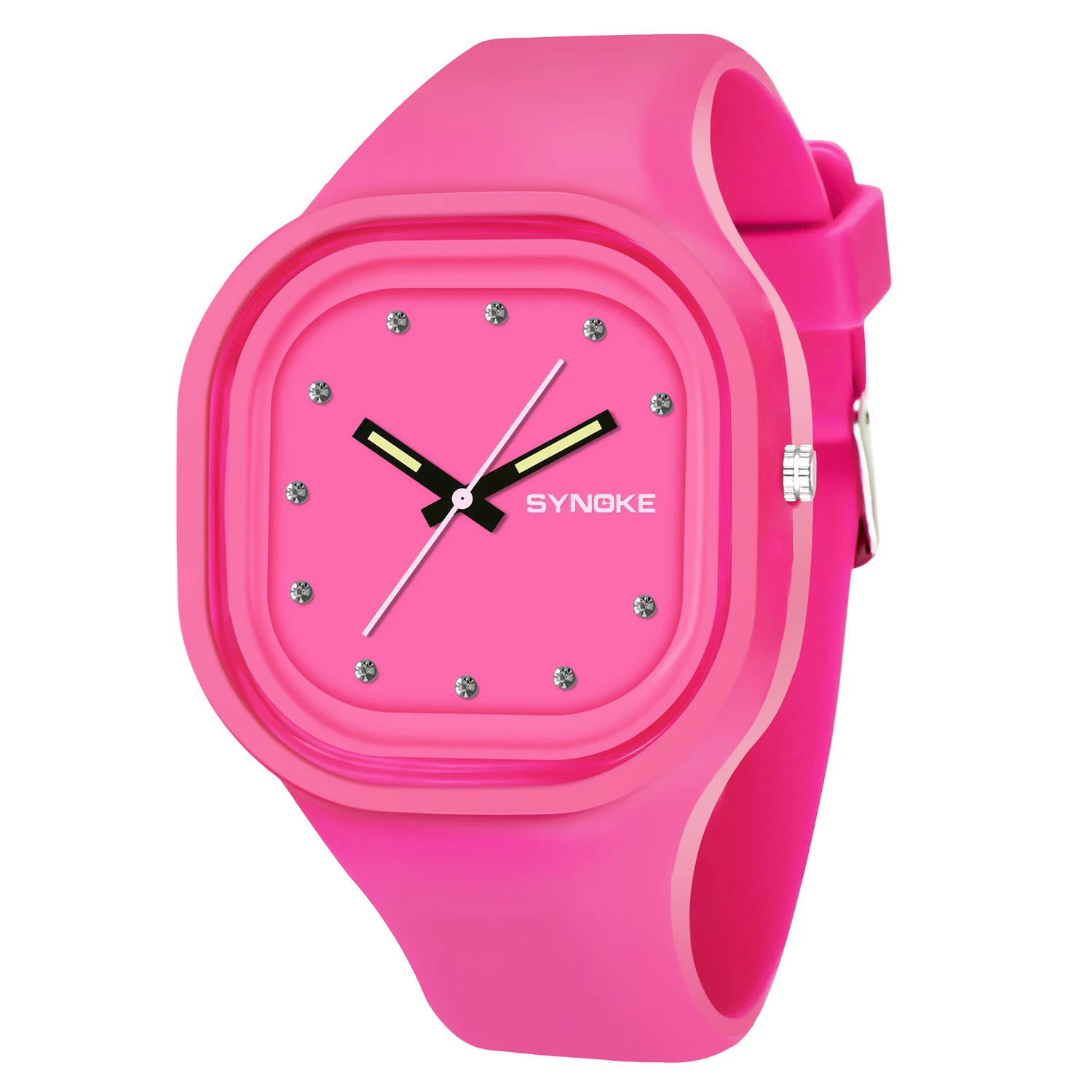 Модные детские часы SYNOKE водонепроницаемые спортивные с силиконовым ремешком для
