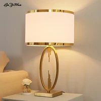 modern metal pipe shape table lamps nordic living room home decor lamp fabric bedroom lamp luminaire decoration luxury desk lamp