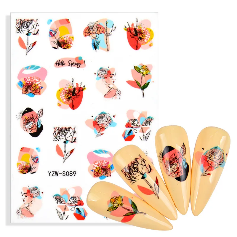 

Nail Art Flower Butterfly Leaf Adhesive Sticker Nails Decoration Decal Slider Sticker Self-adhesive Professional Nail Tool