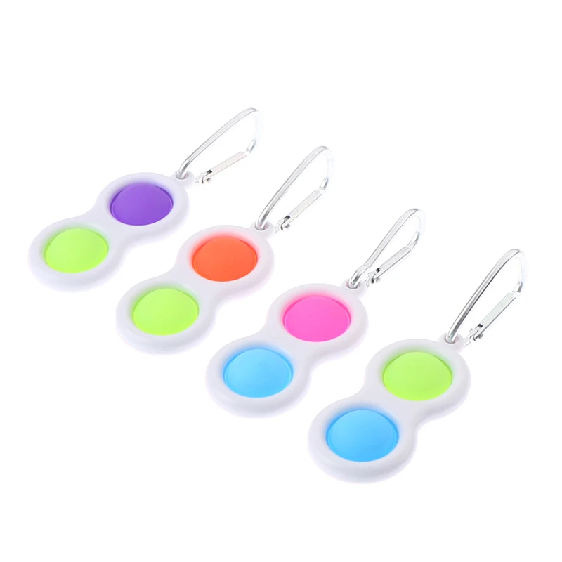 

Simple Keyring Push Bubble Figet Sensory Toys Finger Busy Board Autism Special Needs Stress Reliever Kids Adult Antistress Toys