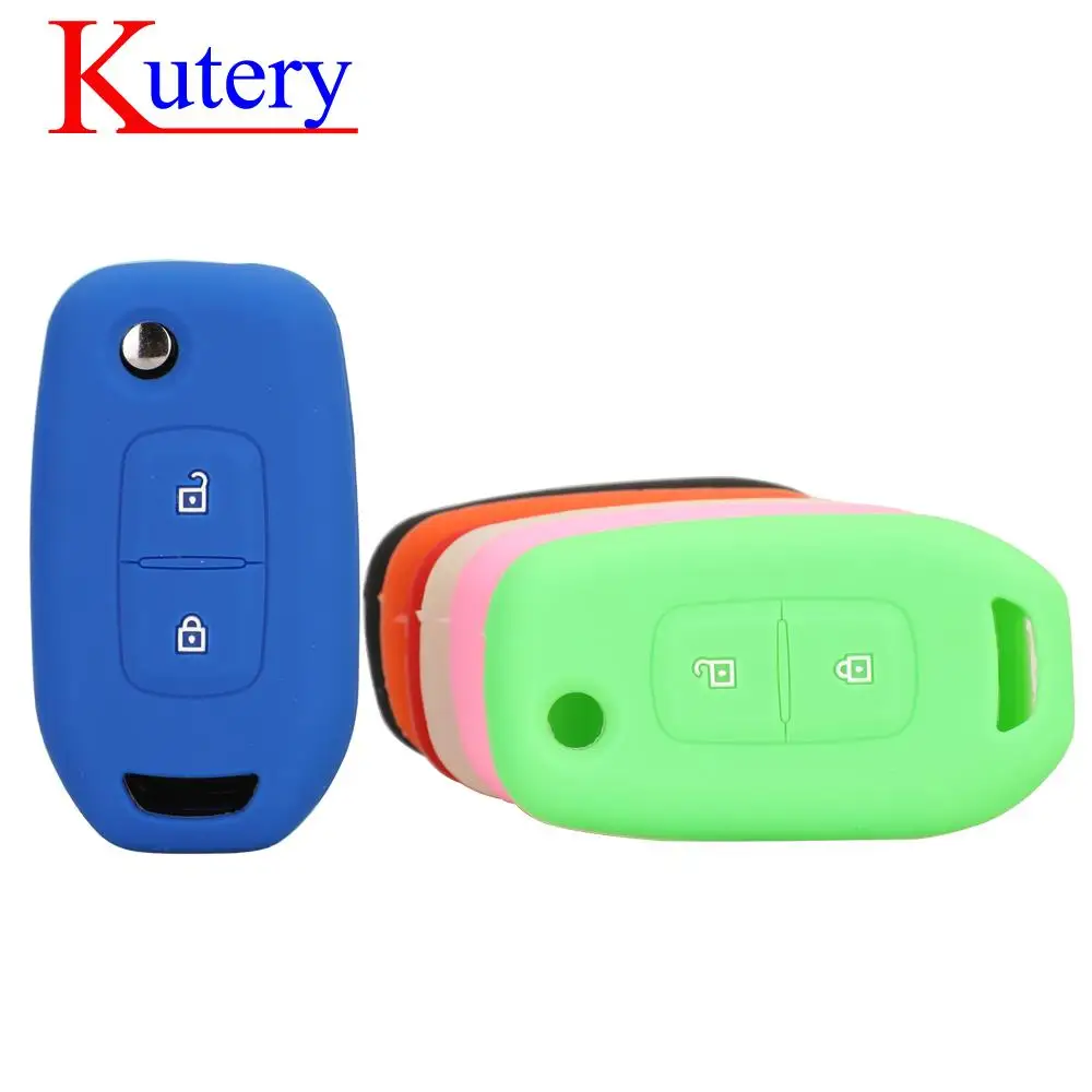 

Kutery 2 кнопки силиконовый чехол для Renault Logan 2 Stepway Sandero Duster удаленный телефон Защита Замена