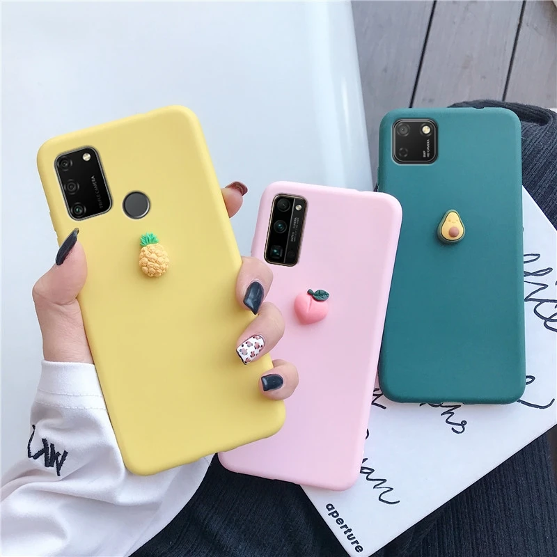 3d силиконовая форма фрукты Не доставая его из чехла для huawei p smart плюс 2021 2020 2019 2018 y9s