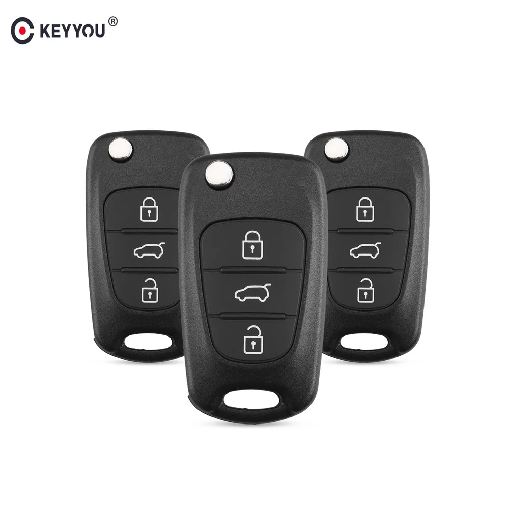 KEYYOU 3 кнопки флип складной пульт дистанционного ключа автомобиля Оболочка Чехол для hyundai Avante I30 IX35 Kia K2 K5 Sorento Sportage