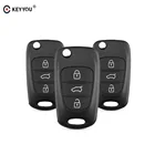 Складной чехол KEYYOU для автомобильного ключа-пульта с 3 кнопками, чехол для Hyundai Avante I30 IX35 Kia K2 K5 Sorento Sportage