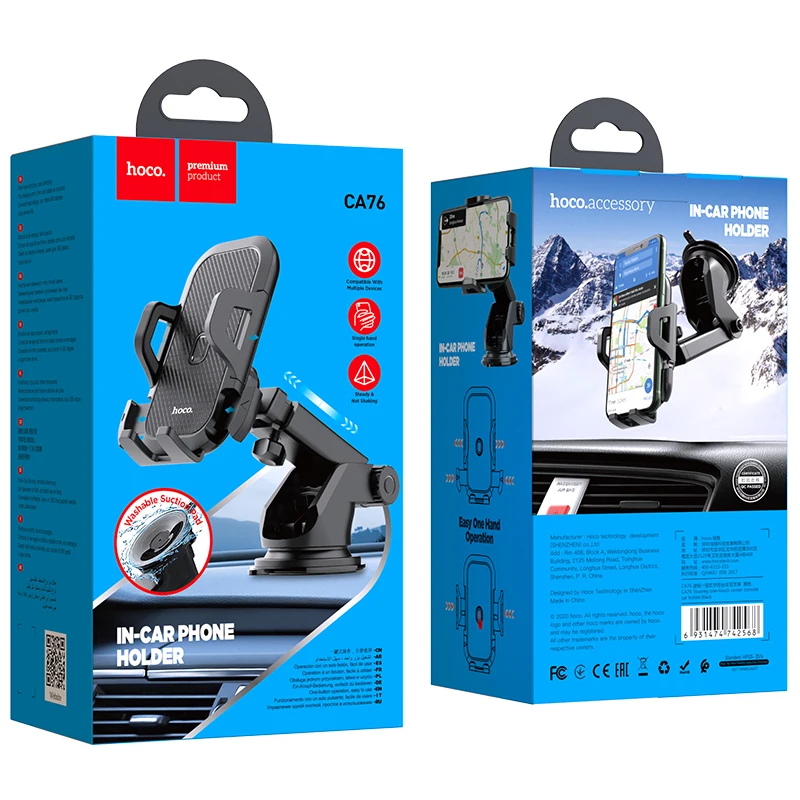 hoco universal car phone holder for iphone 12 pro max 360 degrees adjustable gps mount stand for xiaomi mi 11 10 samsung a51 a71 free global shipping