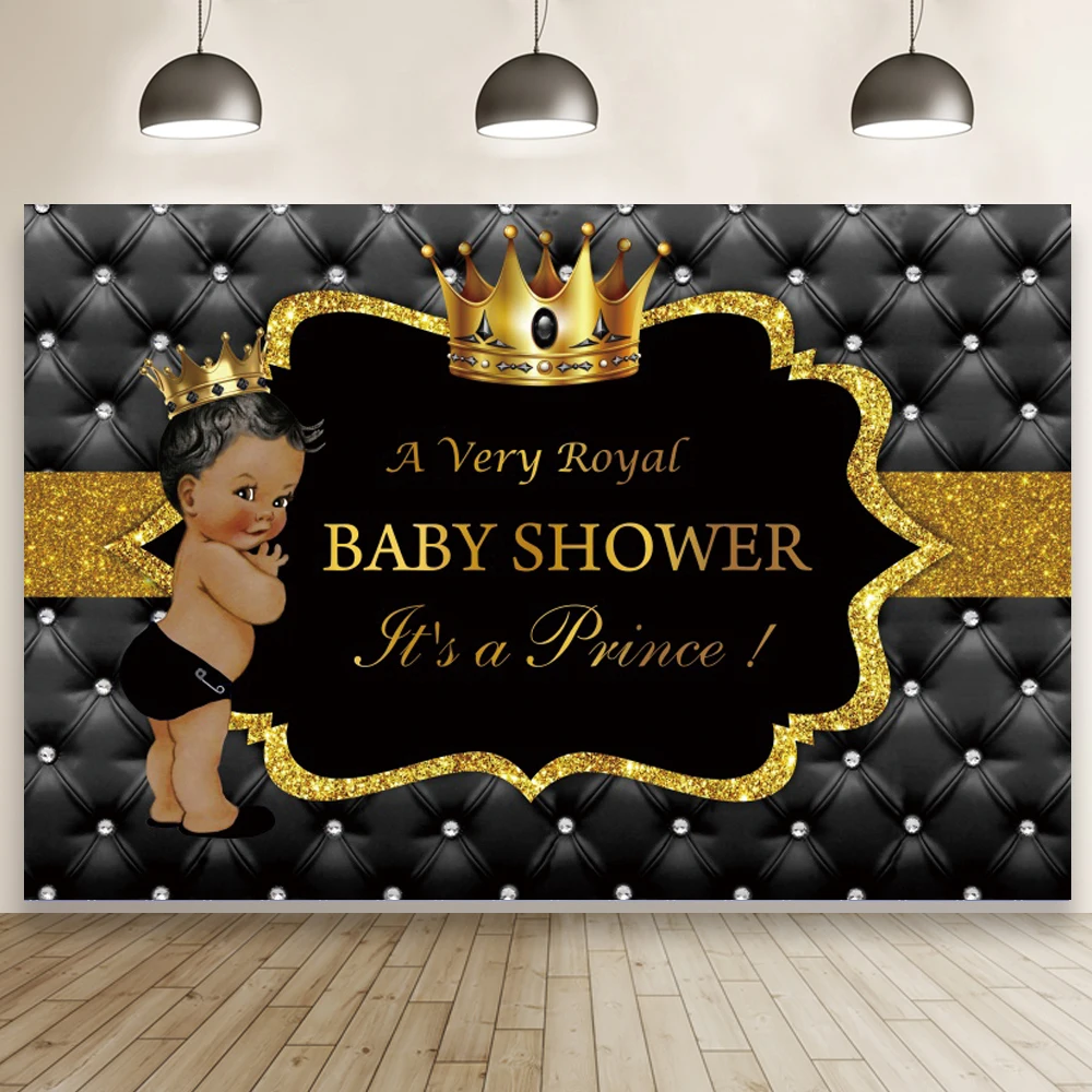 

Черный фон для фотосъемки с изображением изголовья кровати Королевского детского душа фон для фотосъемки с изображением короны принца тор...