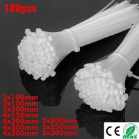 self locking plastic nylon wire cable zip ties 100pcs white cable ties fasten loop cable 3100mm3150mm4200mm5200mm4300mm