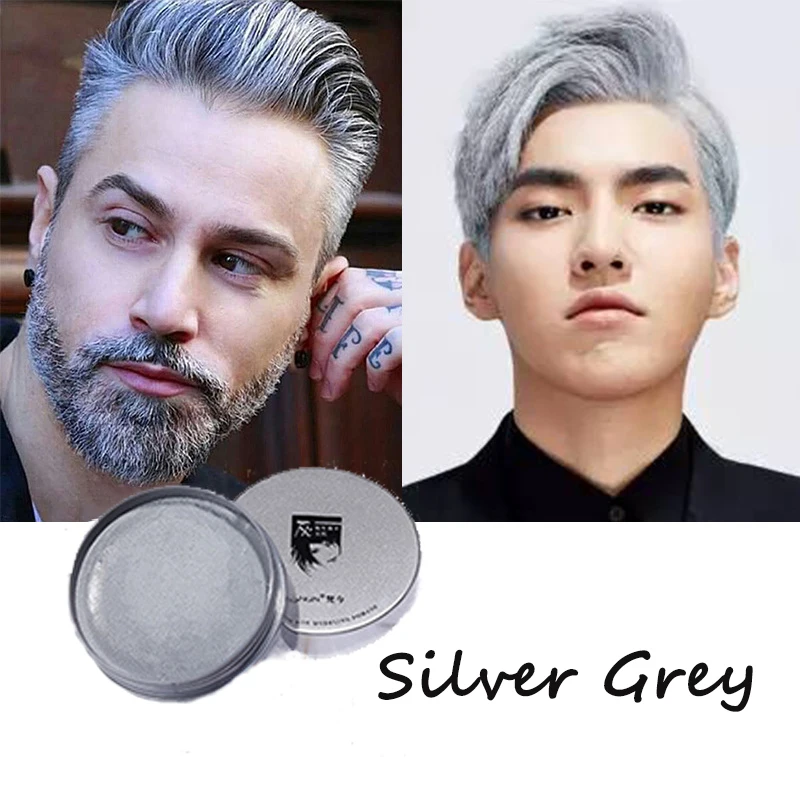 

Hair Color Wax Temporary Silver Gray Styling Pomade Luxury Coloring Mud Hair Dye Party Cosplay Halloween Christmas tintes para