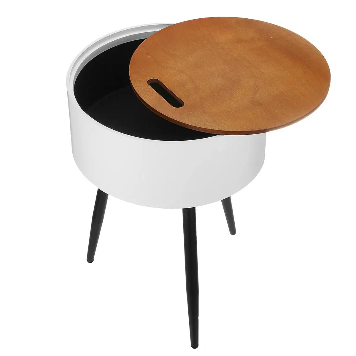 

Tea Table Home Side Office Table For Office Wooden Round Magazine Shelf Small Sofa Side Bedside Table Living Room Furniture