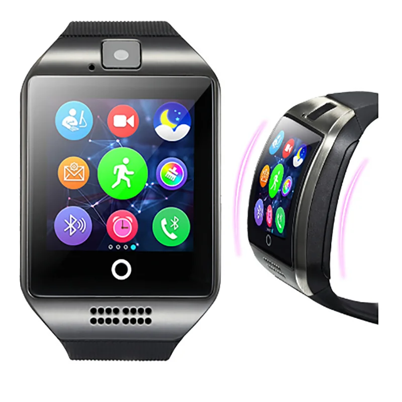 

Q18 Bluetooth SmartWatch Support SIM TF Card Camera Smartbracelet Fashion Men and Women Technology Smart Watch 2020 For android