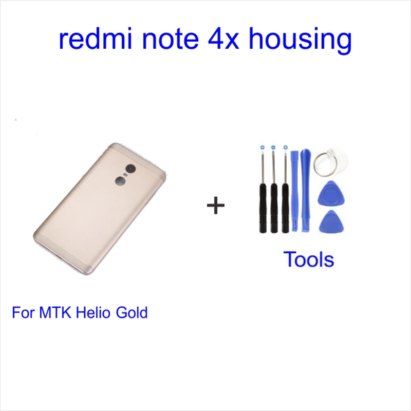 MTK Helio Gold Xiao mi Red mi Note 4 4X чехол для батареи задняя крышка для задней двери чехол для замены Snapdragon Xiao mi Red mi Note 4 4X чехол для аккумулятора - Цвет: MTK Helio Gold