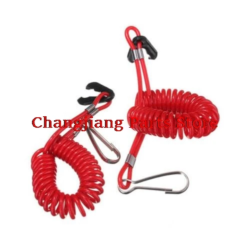 

JETTING 1PCS Brand New 3mm Red Boat Outboard Engine Motor Lanyard Kill Stop Switch Safety Tether For