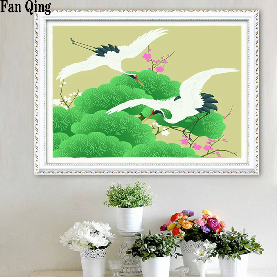 Алмазная картина с сосновым краном сливы алмазная вышивка стразы мозаика