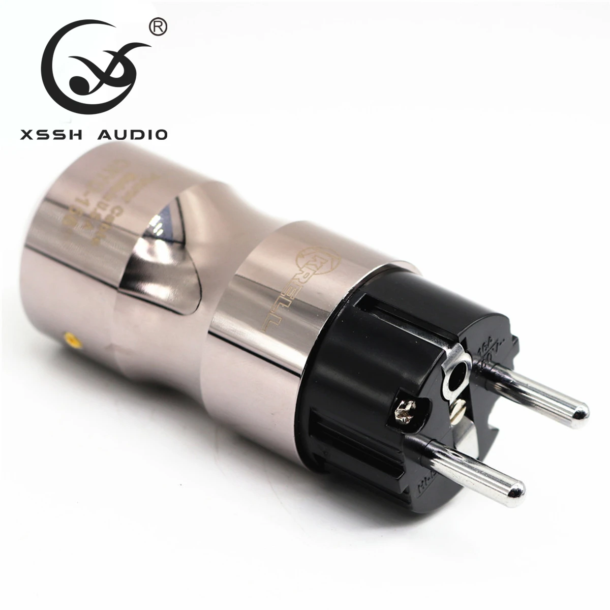 Высококачественный Европейский штекер Schuko родиевый позолоченный питания сделай