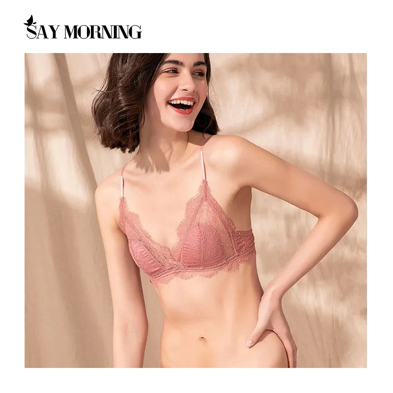 Сказать утро Для женщин нижнее белье наборы бюстгальтер + трусы сексуальное