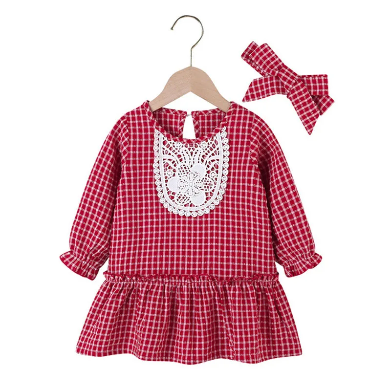 

Детское платье принцессы для маленьких девочек; Милое нарядное платье с длинными рукавами в клетку; Кружевные вечерние платья для дня рожде...