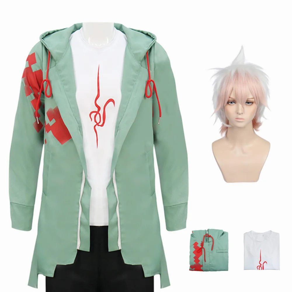 Костюм Аниме Super Danganronpa 2 Nagito Komaeda для косплея мужские толстовки куртки одежда |