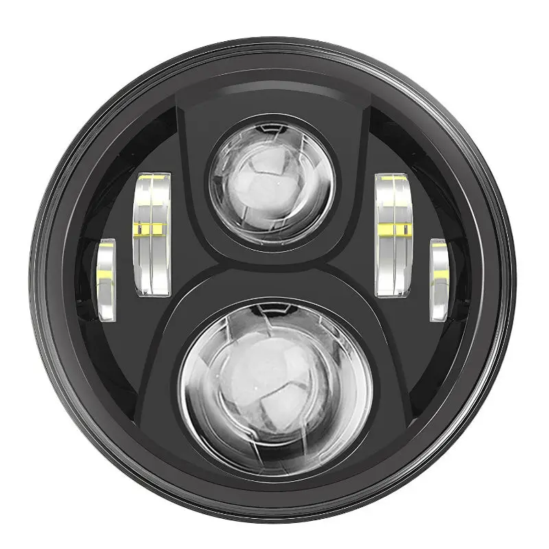 

2PCS 7Inch 60W Black/Chrome LED Headlight with Hi-Lo Beam for Jeep Wrangler JK JKU Unlimited 07-17