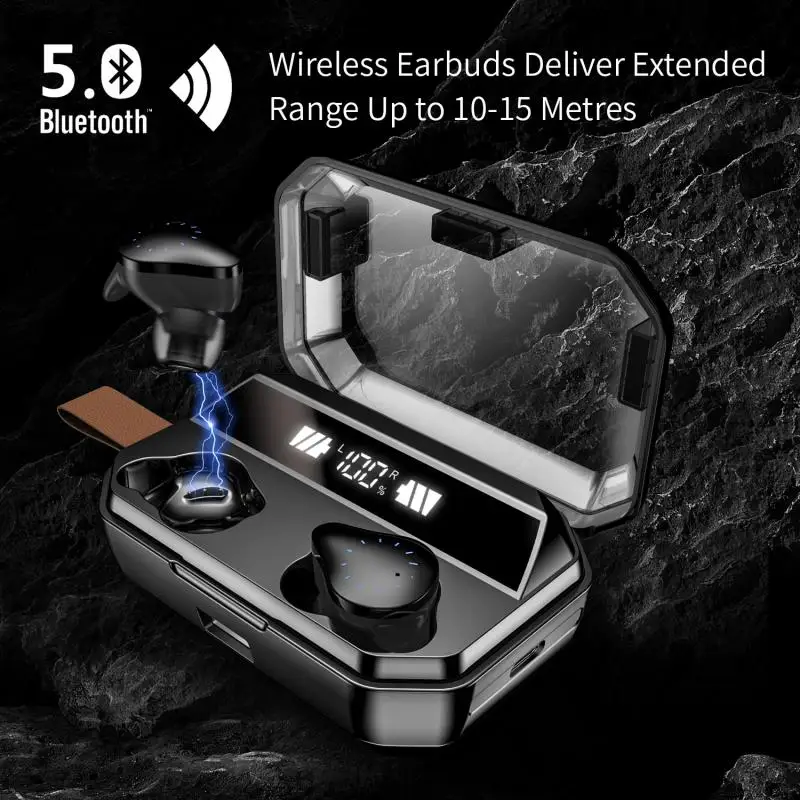 Mr NEW S11 X12 TWS беспроводные наушники светодиодный Bluetooth 5,0 9D Спортивная гарнитура стерео Бас HIFI наушники с микрофоном 8000 мАч Powerbank