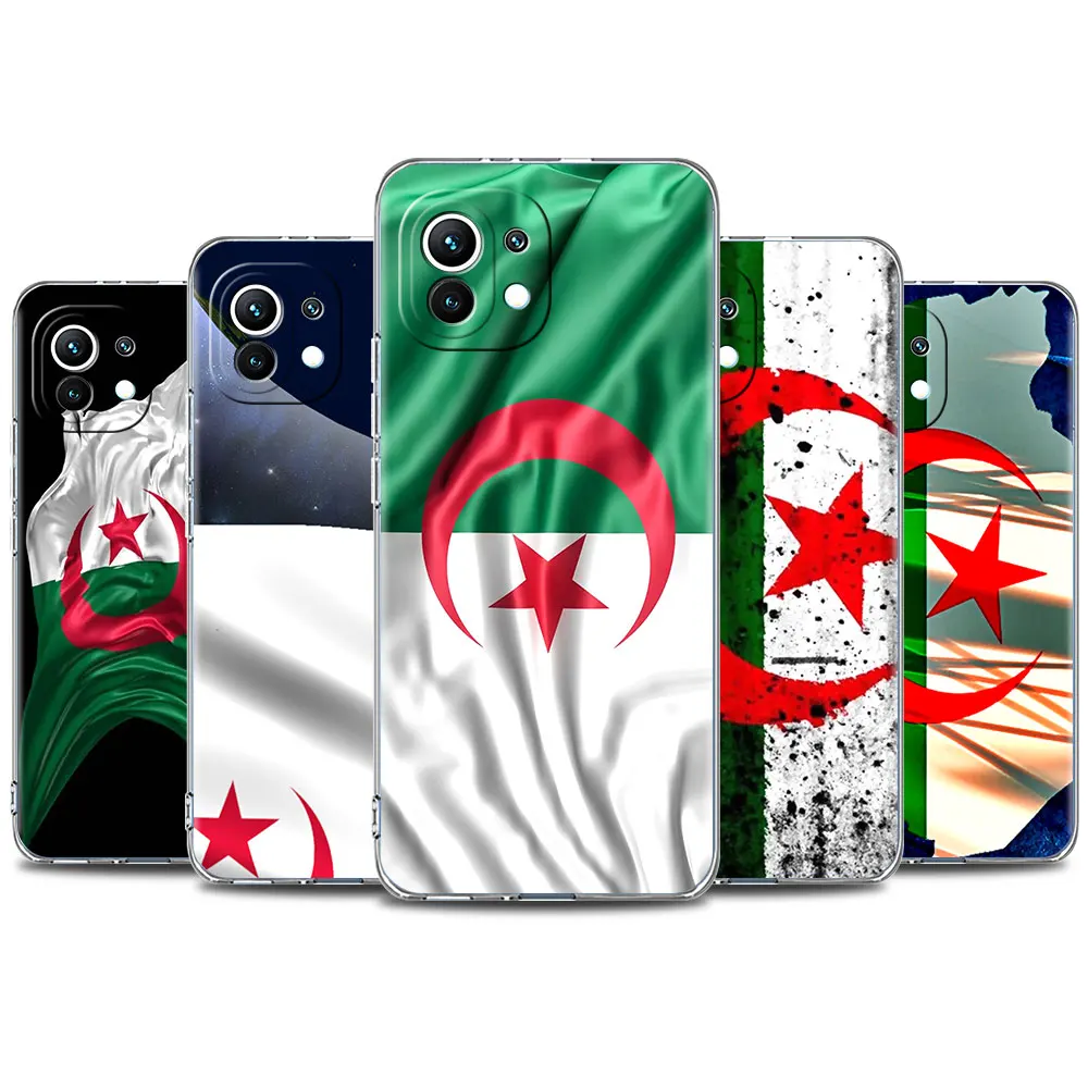 

Clear Capa for Xiaomi Redmi Note 9S 9 8 8T 7 9C 9A 7A 8A K40 K30 Pro Silicone Soft Case Phone Cover Algeria Flag