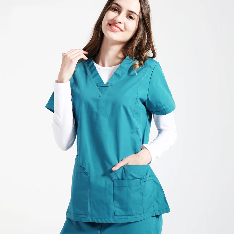 Классическая Спецодежда спецодежда для ухода женщин и мужчин с V образным