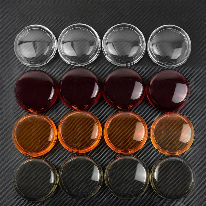 

4Pcs For Turn Signal Light Indicator Lens Cover For Sportster 1200 Touring Dyna Softail Fatboy Electra Road K