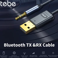 tebe 3 5mm aux bluetooth receiver transmitter audio cable wireless handsfree kit adapter for car speaker