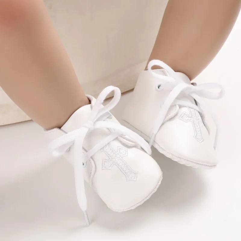 

Triursus Brand Baby Boys Girls Prewalker Shoes Christening White Spring Autumn Newborn First Walkers for 0 - 12 Months Wholesale