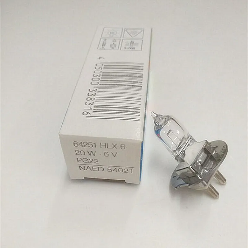 Для OSRAM HLX 64251 6V 20 Вт PG22 галогенная фото оптическая лампа XENOPHOT сделано в Германии ЕКА 50hrs OSRAM 64251 6V20W