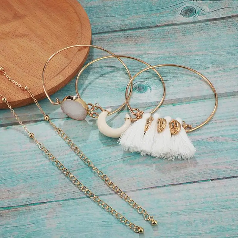 Женский многослойный браслет в богемном стиле браслеты из натурального камня с