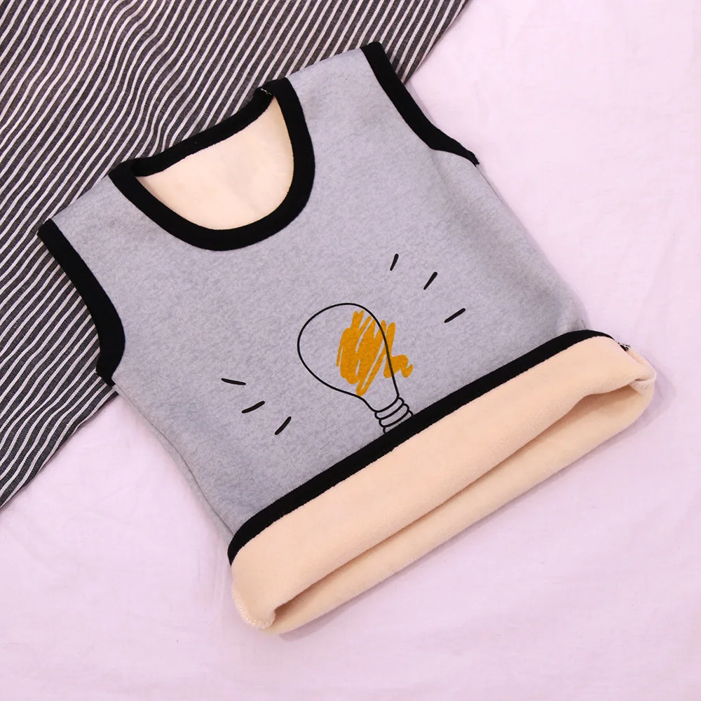 Зимний детский жилет PPXX меховой плотная теплая детская куртка без рукавов для