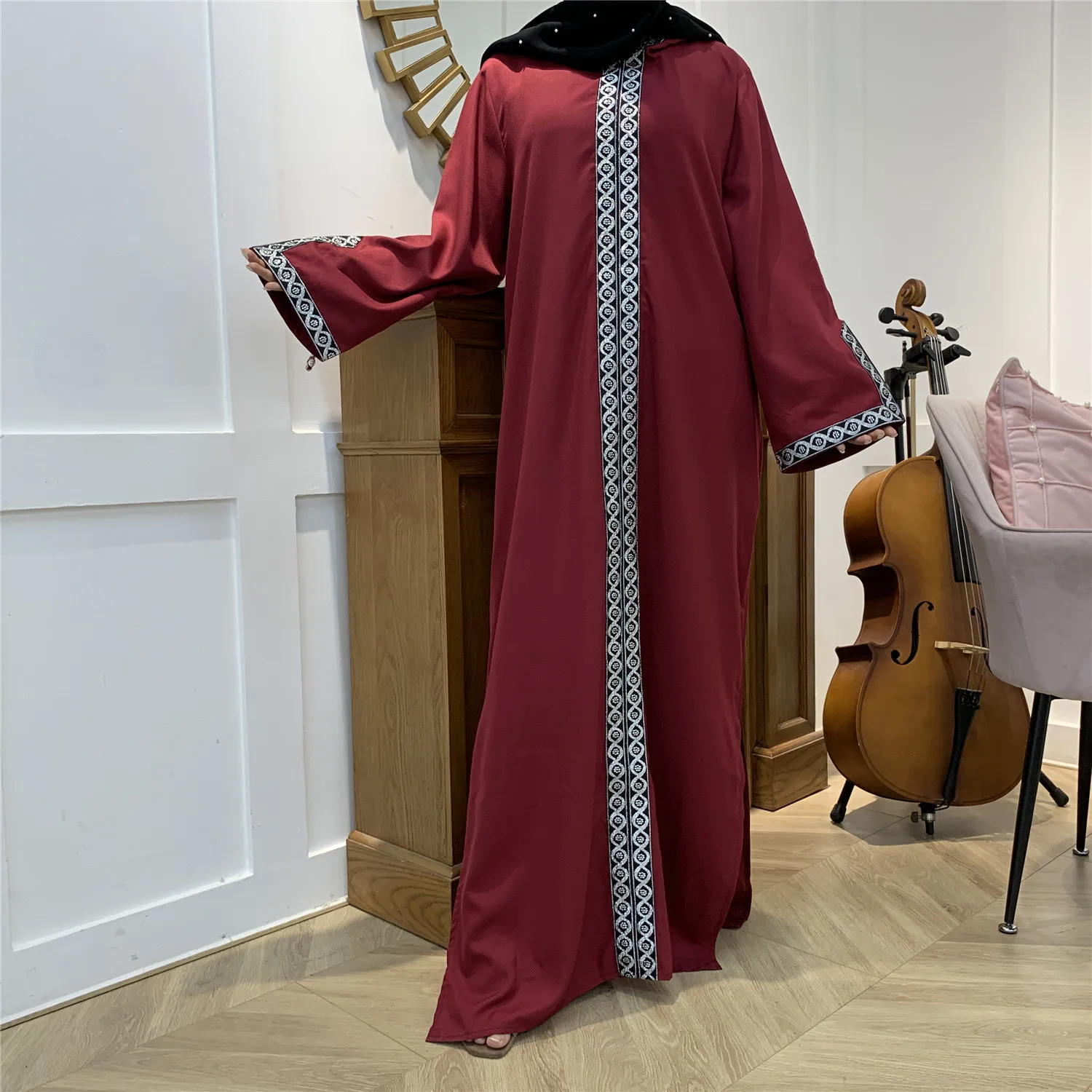 

Hooded Abaya Fashion Islam Muslim Dress Kaftan Moroccan Caftan Dresses Women Djellaba Robe Longue Vetement Musulmane Femme Wy206
