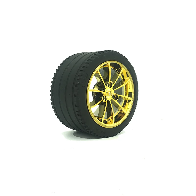 Hub and Tire Yellow Строительный блок аксессуары технологии серии хромовые диски совместимые 42056 3368 moc модель гоночной машины покрытие 20001 ступицы колеса - Цвет: Hub and Tire Yellow