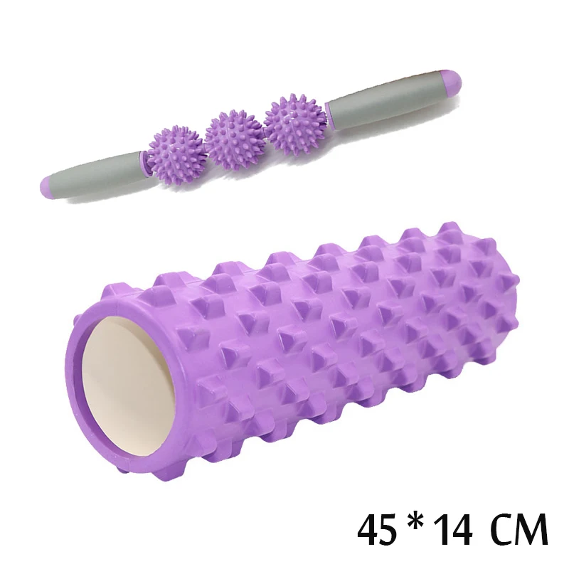 45/14 см пены йоги Пилата ролик для фитнеса EVA спортивные пустотелые душевая колонна массаж сетки плавающие точечный терапии блок для упражнений