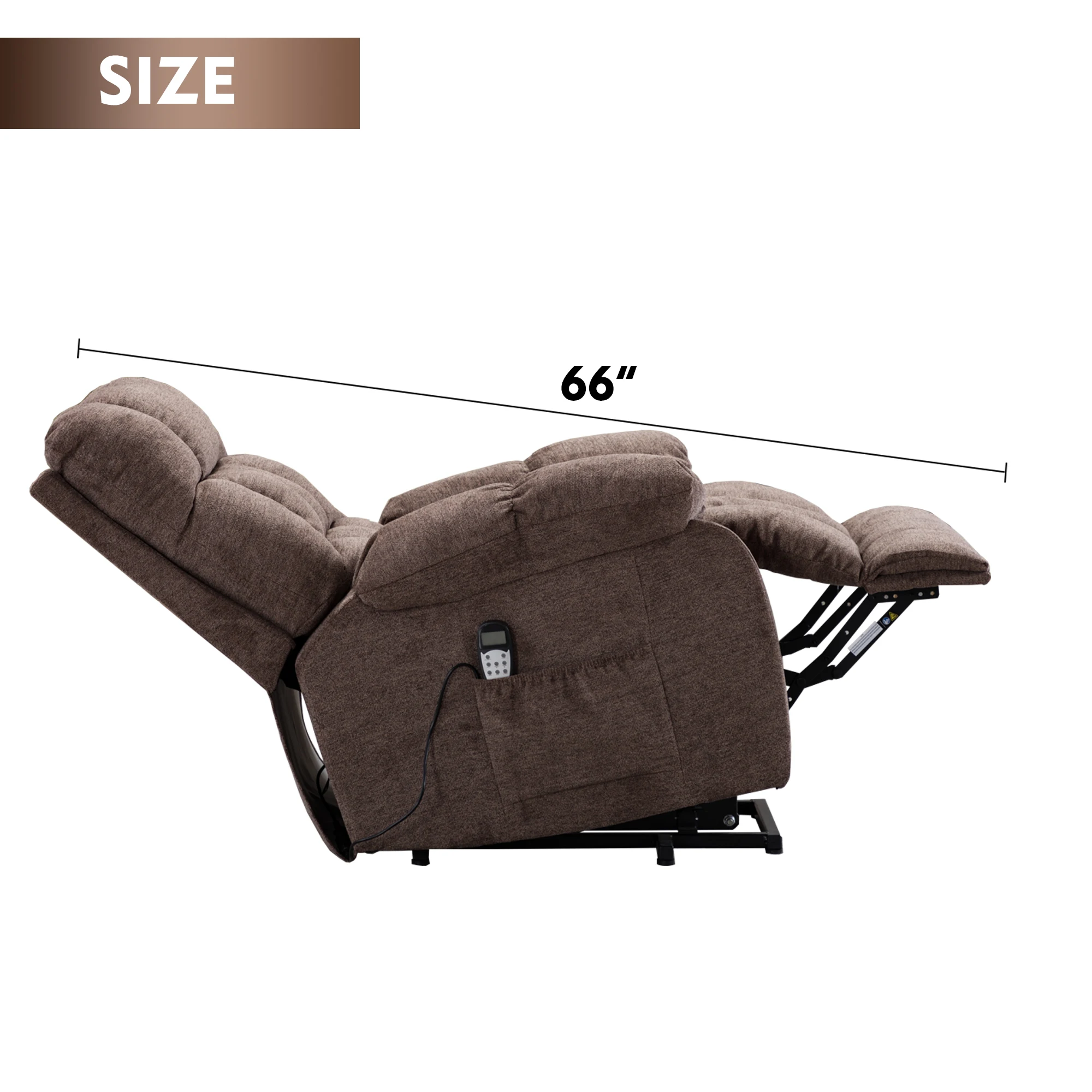 

Modern Electric Lift Recliner With Heat Therapy and Massage Suitable for the Elderly Heavy Recliner With Padded Arms and Back