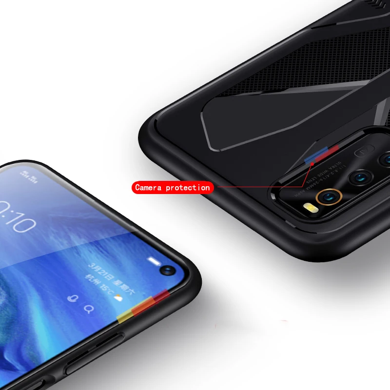 Чехол для IQOO Neo3 Модный мягкий матовый чехол из ТПУ задняя крышка VIVO Neo 3 Черная