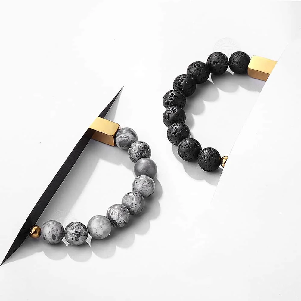 Женские и мужские браслеты 10 мм натуральный камень орлиный глаз Гравировальный ID