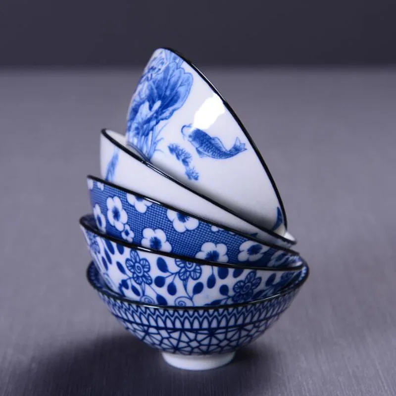 2 шт./компл. чайная чашка из голубого и белого фарфора Ретро Китайский стиль чаша